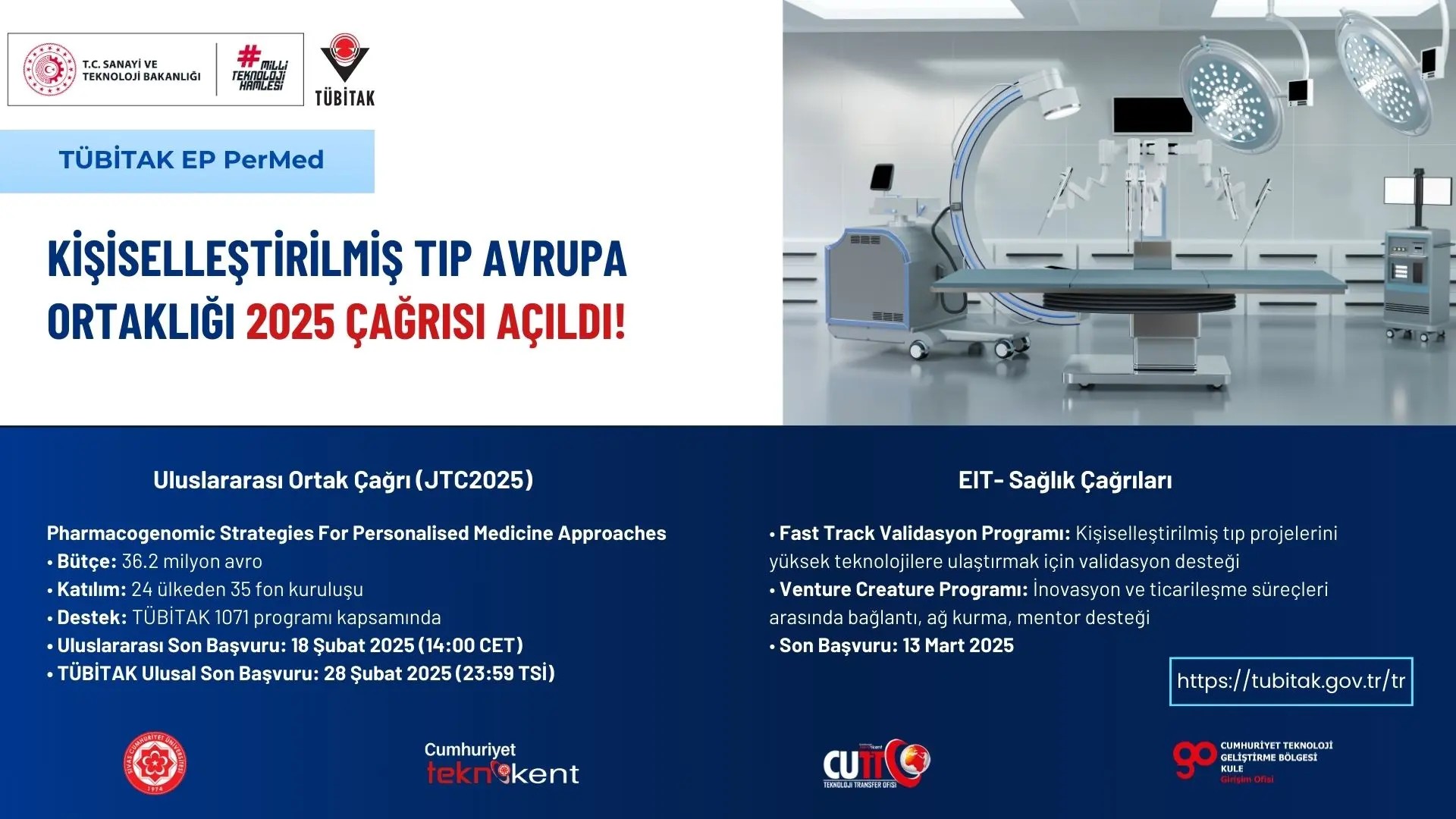 Kişiselleştirilmiş Tıp Avrupa Ortaklığı 2025 Çağrısı Açıldı!