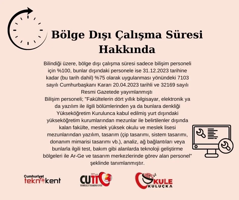 Bölge Dışı Çalışma Süresi Hakkında