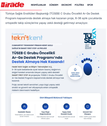 Cumhuriyet Teknokent'in Yapay Zekâ Projesine TÜSEB’den Destek