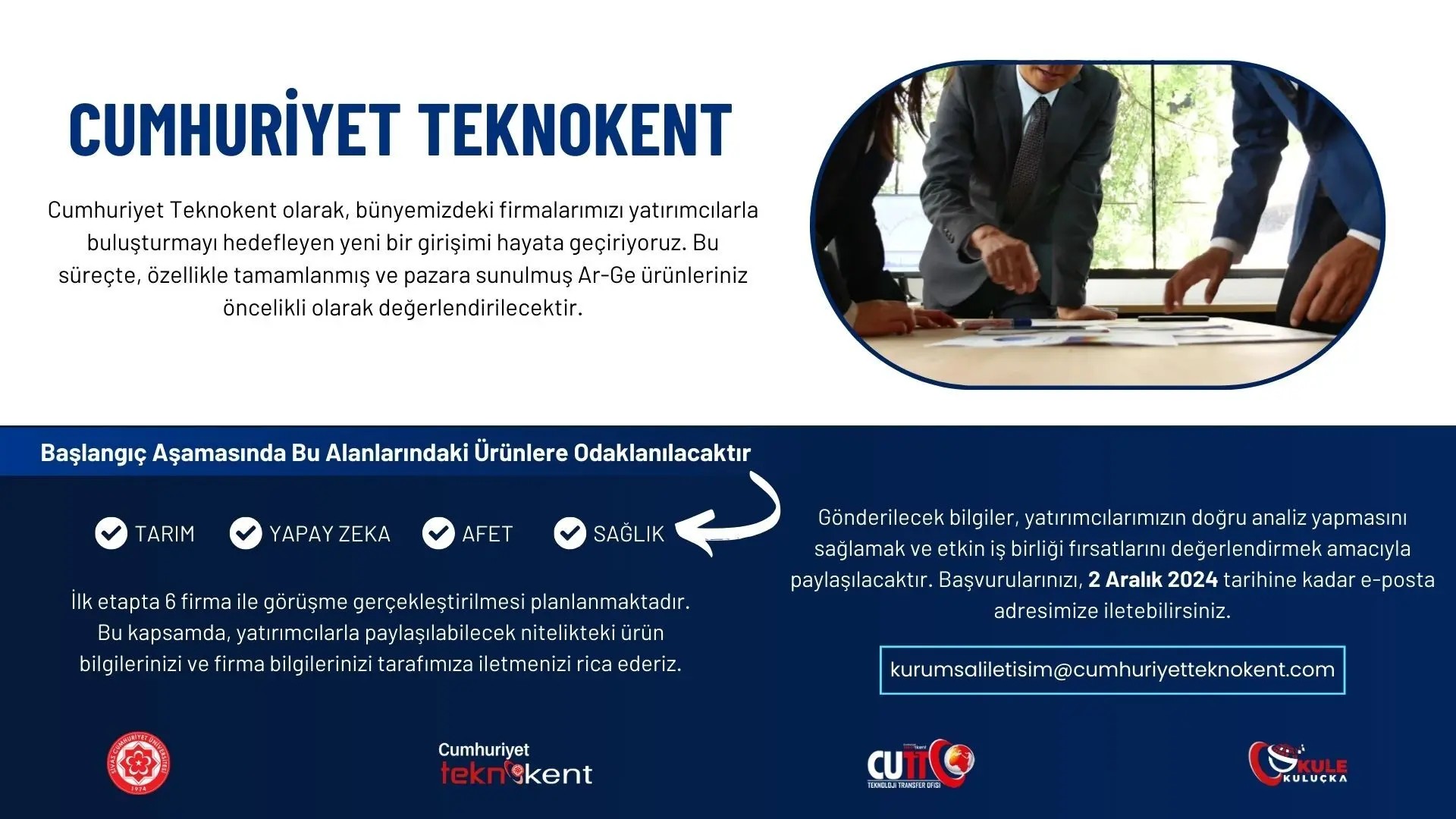 Yatırımcı-Girişimci İş Birliği Buluşmaları Başlıyor!