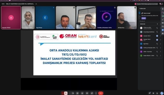 ORAN Kalkınma Ajansı Teknik Destek Programı kapsamında yürütülen projemizin kapanış toplantısı gerçekleştirilmiştir.