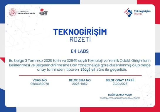 Oğuzhan Yıldırım - E4 Labs’a Sanayi ve Teknoloji Bakanlığından Ödül