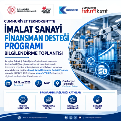 İmalat Sanayi Finansman Desteği Programı Bilgilendirme Toplantısı